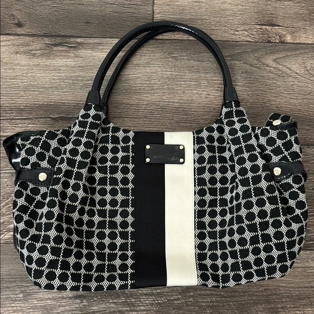 kate spade Black and White Patterned Tote